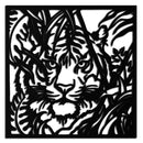 Tiger Metal Wall Art - Jungle-Inspired Modern Steel Wall Decor - KAF102