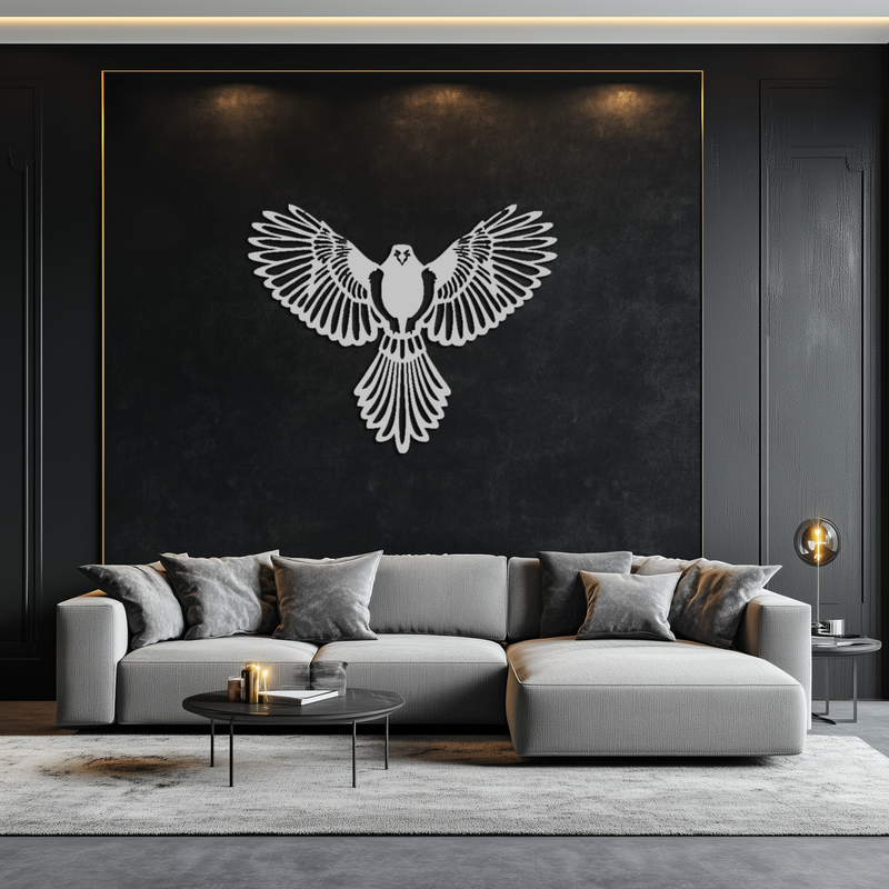 Flying Bird Metal Wall Art – Modern Minimalist Bird Silhouette Wall Decor - KAF104