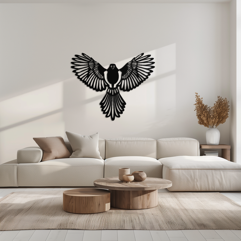 Flying Bird Metal Wall Art – Modern Minimalist Bird Silhouette Wall Decor - KAF104