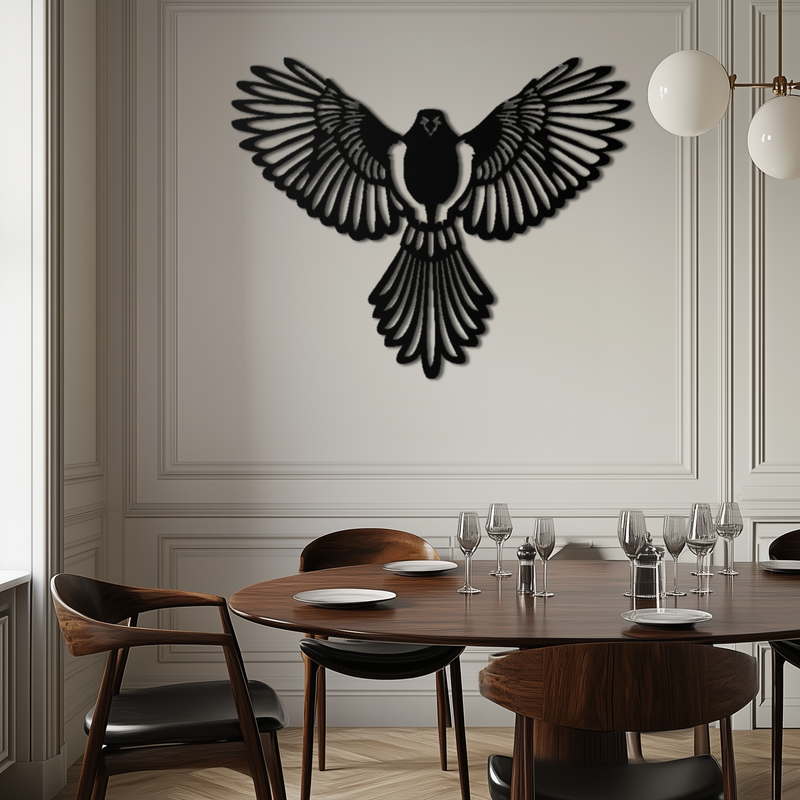 Flying Bird Metal Wall Art – Modern Minimalist Bird Silhouette Wall Decor - KAF104