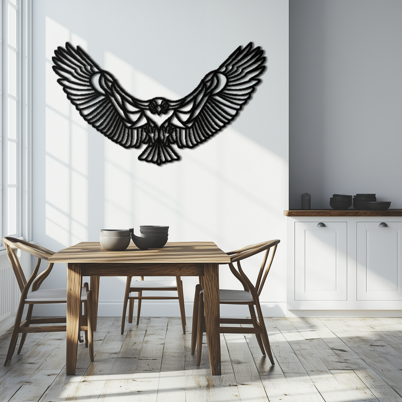 Soaring Eagle Metal Wall Art - Majestic Steel Wall Decor - KAF106