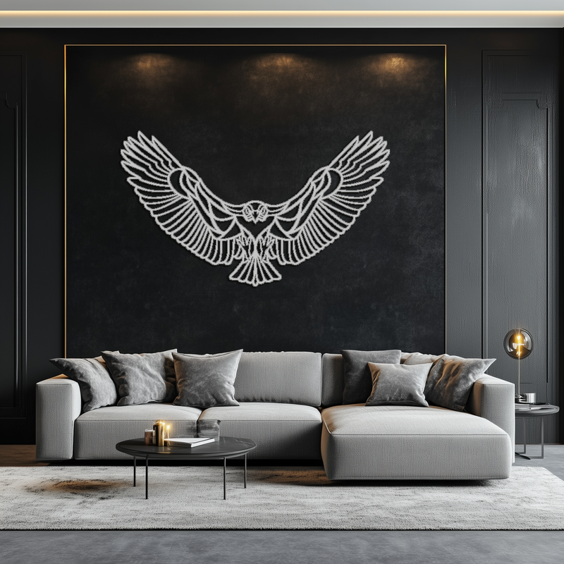 Soaring Eagle Metal Wall Art - Majestic Steel Wall Decor - KAF106