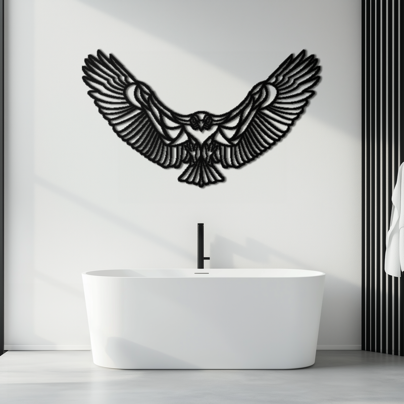 Soaring Eagle Metal Wall Art - Majestic Steel Wall Decor - KAF106