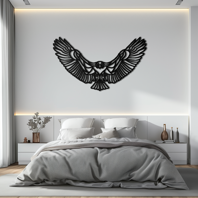 Soaring Eagle Metal Wall Art - Majestic Steel Wall Decor - KAF106