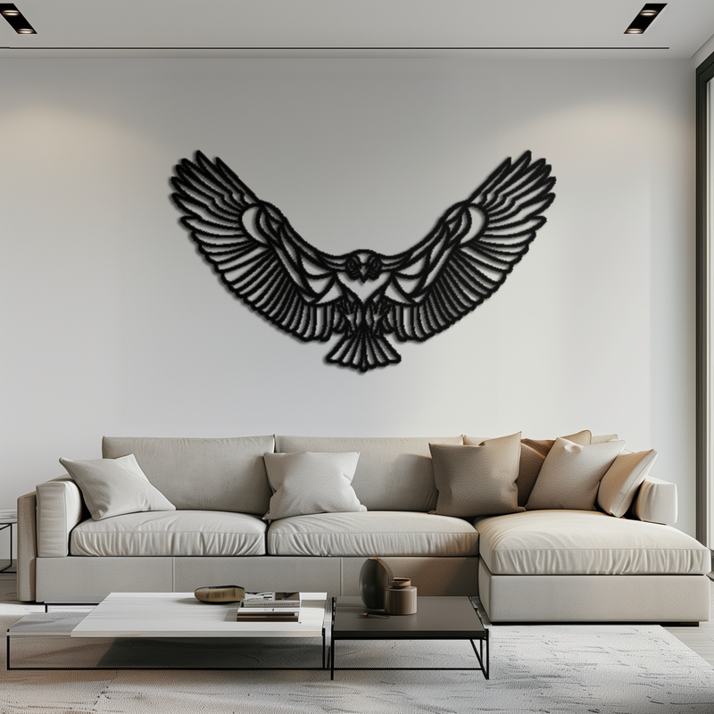 Soaring Eagle Metal Wall Art - Majestic Steel Wall Decor - KAF106