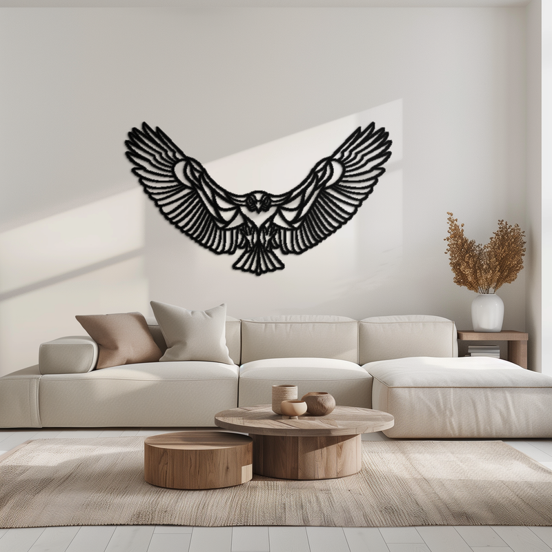 Soaring Eagle Metal Wall Art - Majestic Steel Wall Decor - KAF106