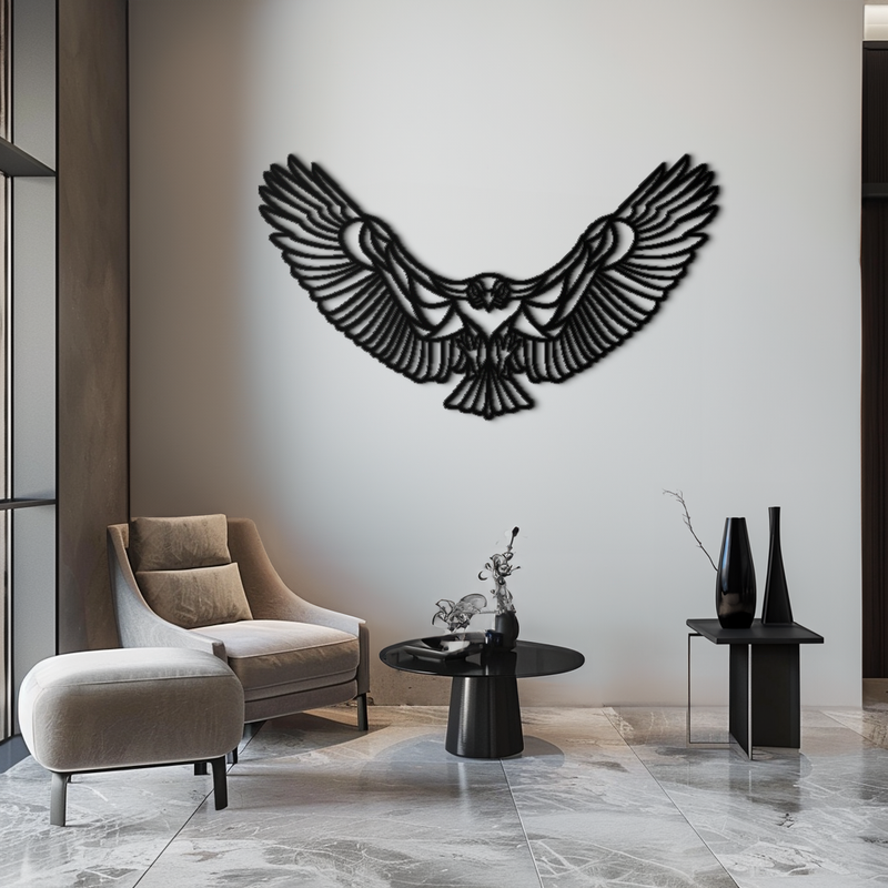 Soaring Eagle Metal Wall Art - Majestic Steel Wall Decor - KAF106