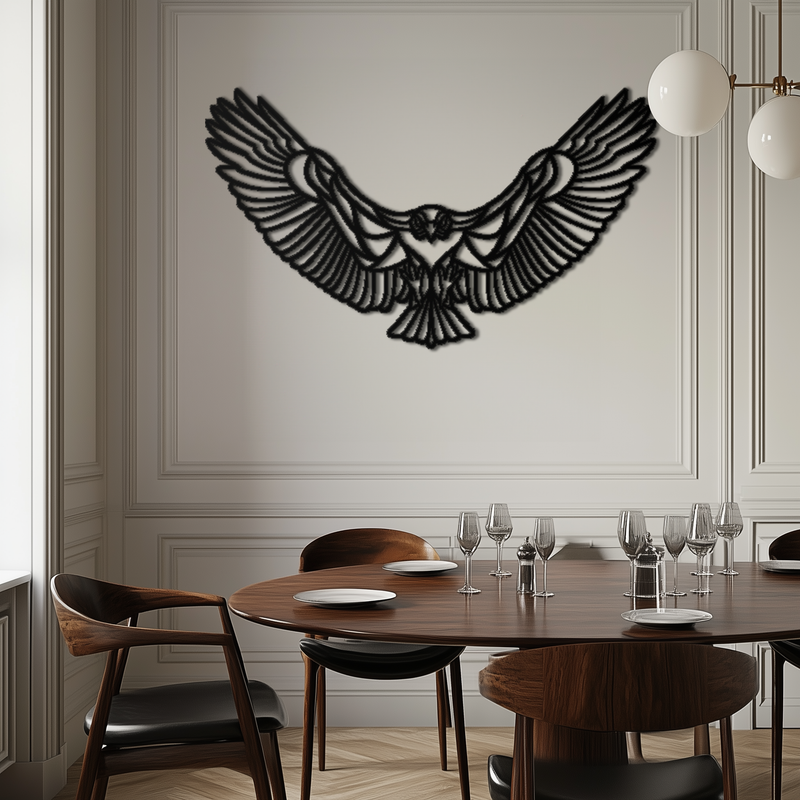 Soaring Eagle Metal Wall Art - Majestic Steel Wall Decor - KAF106