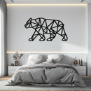 Geometric Bear Metal Wall Art - Modern Steel Animal Decor - KAF109
