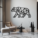 Geometric Bear Metal Wall Art - Modern Steel Animal Decor - KAF109