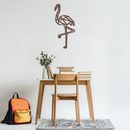 Geometric Flamingo Metal Wall Art - Modern Minimalist Steel Decor - KAF110