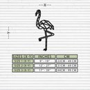 Geometric Flamingo Metal Wall Art - Modern Minimalist Steel Decor - KAF110