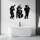 Jazz Musicians Metal Wall Art - 3-Piece Silhouette Music Decor - KAF111