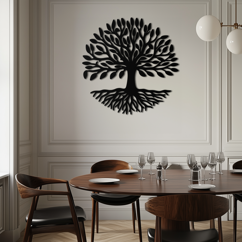 Tree of Life Metal Wall Art - Modern Steel Nature-Inspired Decor - KAF112