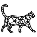 Geometric Cat Metal Wall Art - Modern Feline-Inspired Decor - KAF116