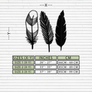 Geometric Feather Metal Wall Art - Modern Boho Steel Decor - KAF117