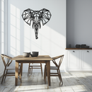 Geometric Elephant Metal Wall Art - Modern Abstract Steel Decor - KAF119