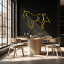 Abstract Horse Metal Wall Art - Minimalist Steel Horse Silhouette - KAF121