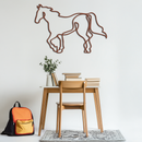Abstract Horse Metal Wall Art - Minimalist Steel Horse Silhouette - KAF121