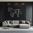 Abstract Horse Metal Wall Art - Minimalist Steel Horse Silhouette - KAF121