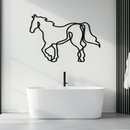 Abstract Horse Metal Wall Art - Minimalist Steel Horse Silhouette - KAF121