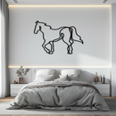 Abstract Horse Metal Wall Art - Minimalist Steel Horse Silhouette - KAF121