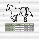 Abstract Horse Metal Wall Art - Minimalist Steel Horse Silhouette - KAF121