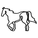 Abstract Horse Metal Wall Art - Minimalist Steel Horse Silhouette - KAF121