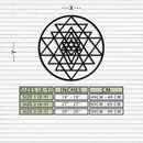 Geometric Sri Yantra Metal Wall Art - Sacred Geometry Steel Decor - KAF122