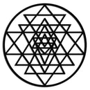 Geometric Sri Yantra Metal Wall Art - Sacred Geometry Steel Decor - KAF122