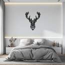 Geometric Deer Head Metal Wall Art - Modern Minimalist Steel Decor - KAF123
