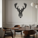 Geometric Deer Head Metal Wall Art - Modern Minimalist Steel Decor - KAF123