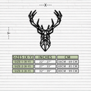 Geometric Deer Head Metal Wall Art - Modern Minimalist Steel Decor - KAF123