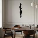 Abstract African Woman Metal Wall Art - Modern Black Steel Wall Decor - KAF125