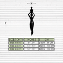 Abstract African Woman Metal Wall Art - Modern Black Steel Wall Decor - KAF125