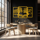 Tree of Life Lovers Metal Wall Art - 3-Piece Modern Steel Wall Decor - KAF129
