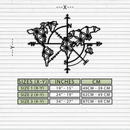 Geometric World Map Metal Wall Art - Modern Compass-Inspired Steel Decor - KAF131