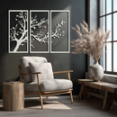Branch Trio Metal Wall Art - 3-Piece Modern Steel Wall Decor - KAF132