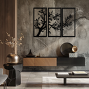 Branch Trio Metal Wall Art - 3-Piece Modern Steel Wall Decor - KAF132