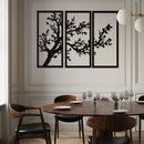 Branch Trio Metal Wall Art - 3-Piece Modern Steel Wall Decor - KAF132