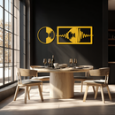 Soundwave Vinyl Record Metal Wall Art - Modern Music-Inspired Steel Wall Decor - KAF133