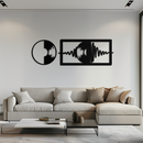 Soundwave Vinyl Record Metal Wall Art - Modern Music-Inspired Steel Wall Decor - KAF133