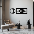 Soundwave Vinyl Record Metal Wall Art - Modern Music-Inspired Steel Wall Decor - KAF133