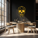 Geometric Skull Metal Wall Art - Modern Skull-Inspired Steel Decor - KAF134