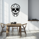 Geometric Skull Metal Wall Art - Modern Skull-Inspired Steel Decor - KAF134