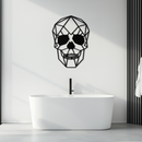 Geometric Skull Metal Wall Art - Modern Skull-Inspired Steel Decor - KAF134