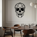 Geometric Skull Metal Wall Art - Modern Skull-Inspired Steel Decor - KAF134