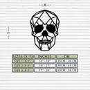 Geometric Skull Metal Wall Art - Modern Skull-Inspired Steel Decor - KAF134