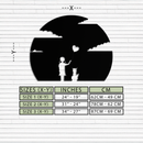 Heart Balloon Girl & Cat Metal Wall Art - Whimsical Steel Decor - KAF140