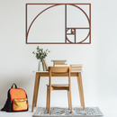 Golden Ratio Spiral Metal Wall Art - Elegant Geometric Design - KAF141